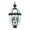 Elk Home Ashford 23'' High 3-Light Outdoor Post Light - Black 8603EP/60